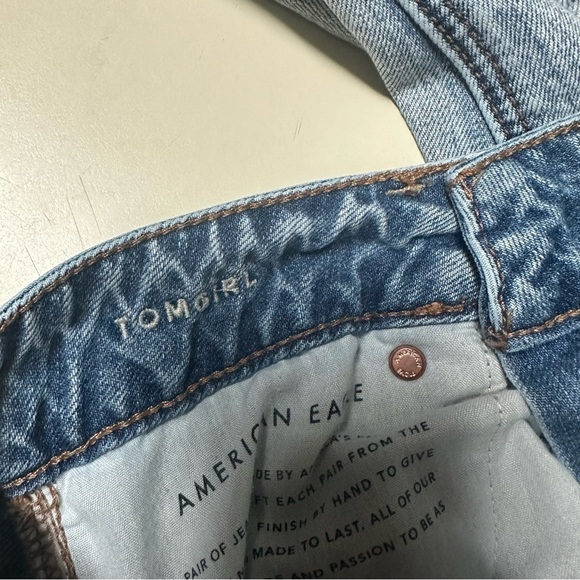 American Eagle Tomgirl Womens Distressed Jeans Button Fly Size 2 - Picture 10 of 12